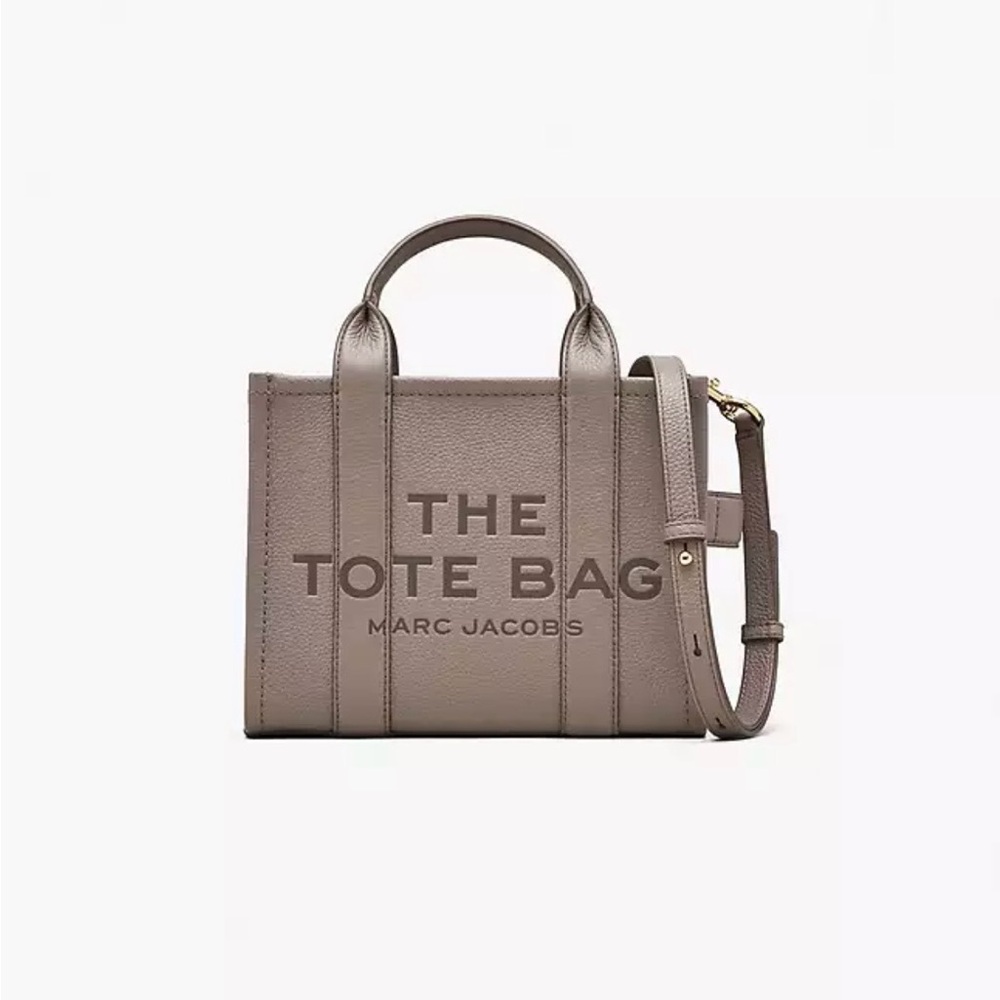 Marc Jacobs Small Leather Tote Bag in Cement